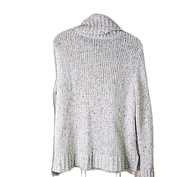 Talbots Sweater Wool Silk Beige Ribbed sleeves bottom  Size L - Picture 4 of 5